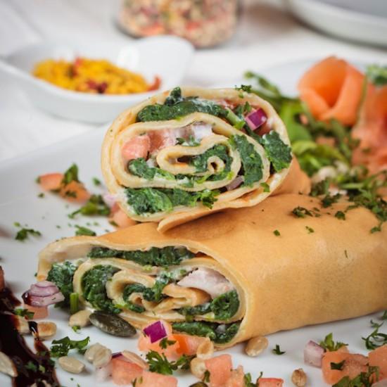 Rezeptbild: herzhaft gefüllte Crêpes