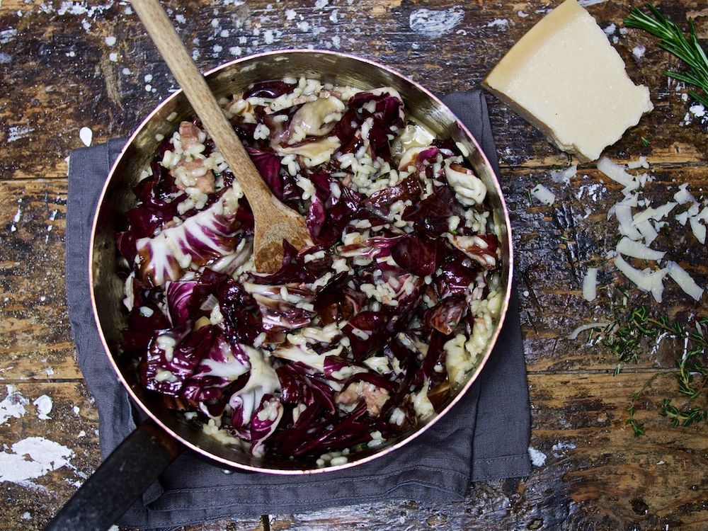 Rezeptbild: Risotto mit Salsiccia und Radicchio