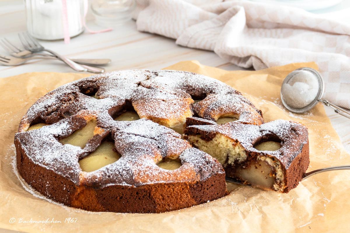 Rezeptbild: Marmor-Birnen Kuchen