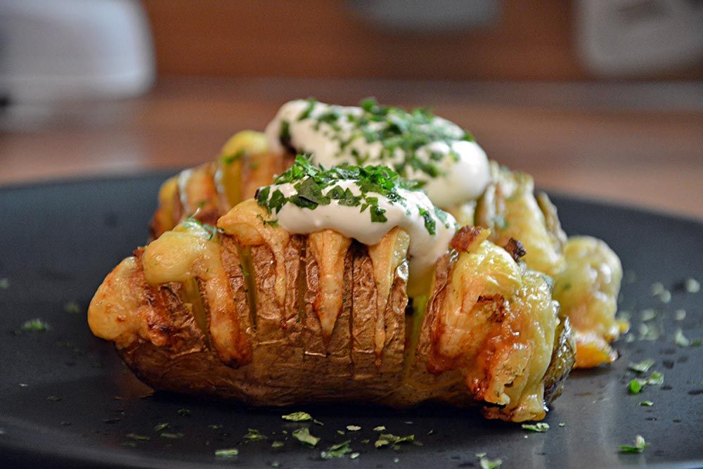 Rezeptbild: Hasselback Kartoffeln aus dem Ofen