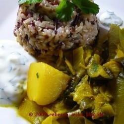 Rezeptbild: Kurkuma-Gemüse auf Wildreis