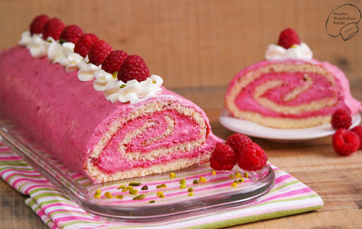 Rezeptbild: Himbeer-Quark-Roulade