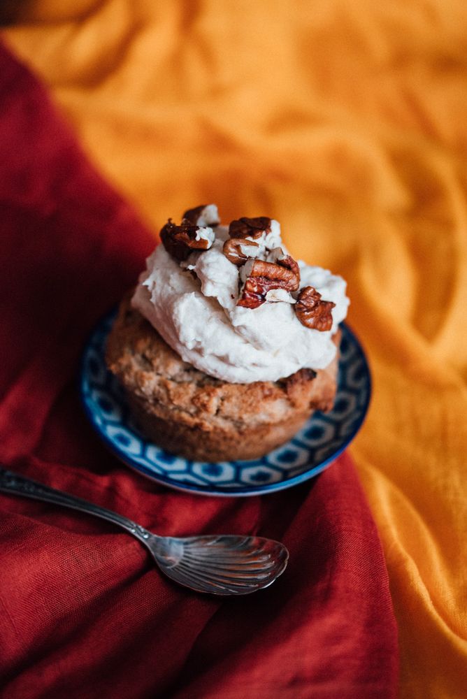 Rezeptbild: vegane Bananen Cupcakes