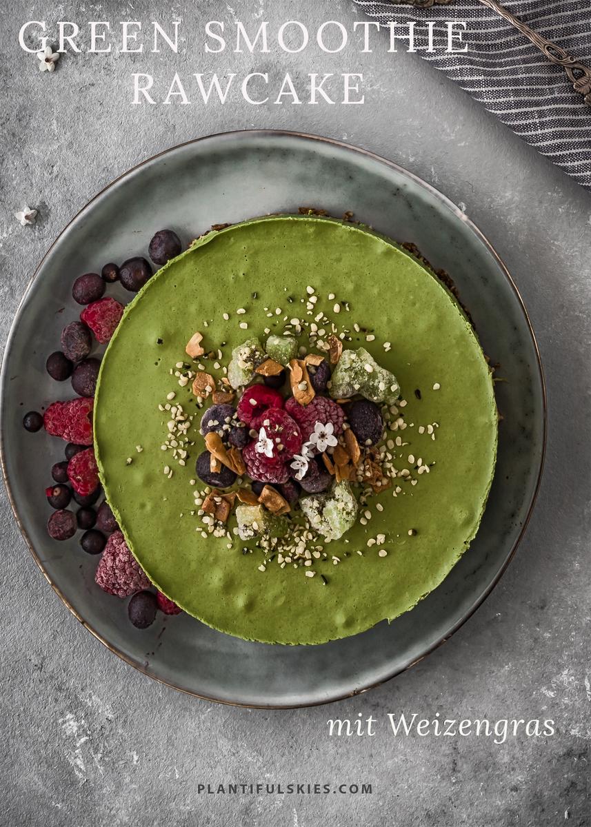 Rezeptbild: Weizengras Green Smoothie Rawcake