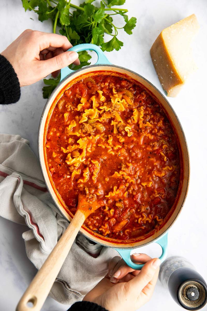 Rezeptbild: Einfache Lasagne Suppe