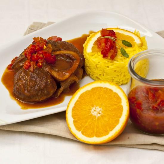 Rezeptbild: Geschmorte Kalbsbeinscheiben