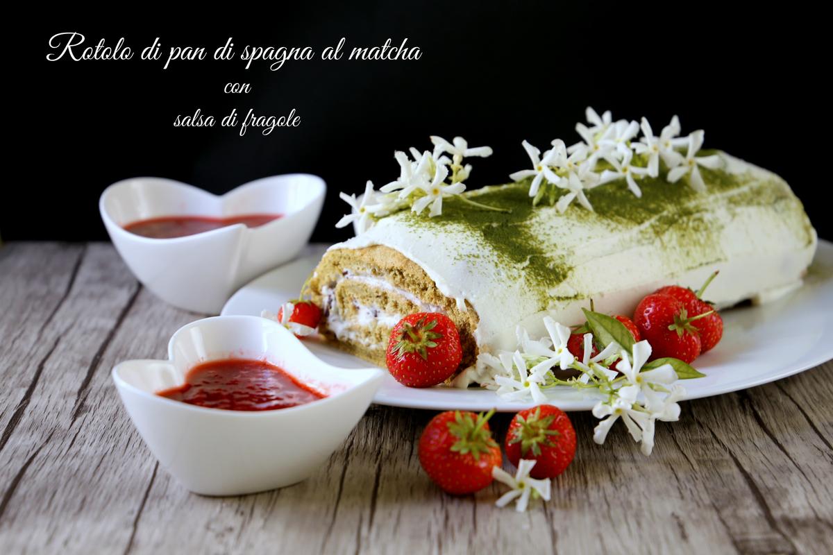 Rezeptbild: Rotolo di pan di spagna al tè matcha - Matcha-Biskuitrolle