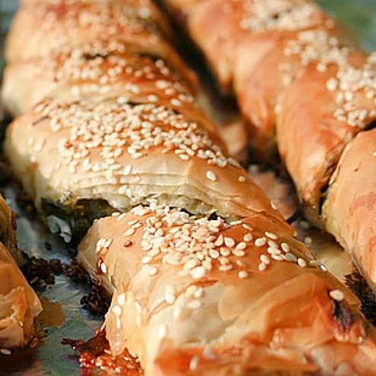 Rezeptbild: Frühlingszwiebeln in Filo-Teig