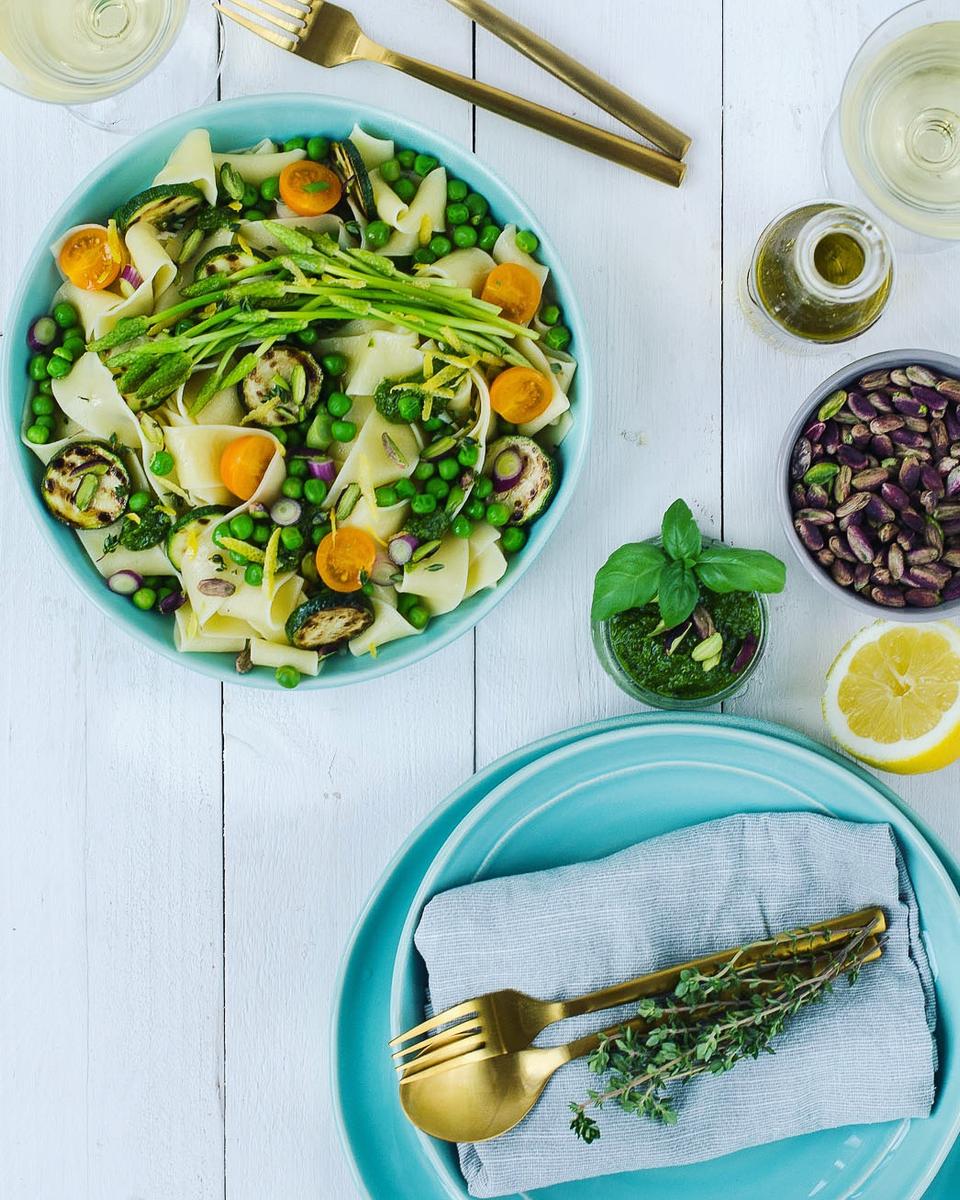 Rezeptbild: Grüne Pasta-Pfanne