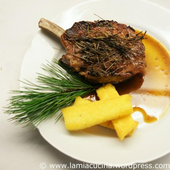 Rezeptbild: Kalbskotelett mit Arvennadeln