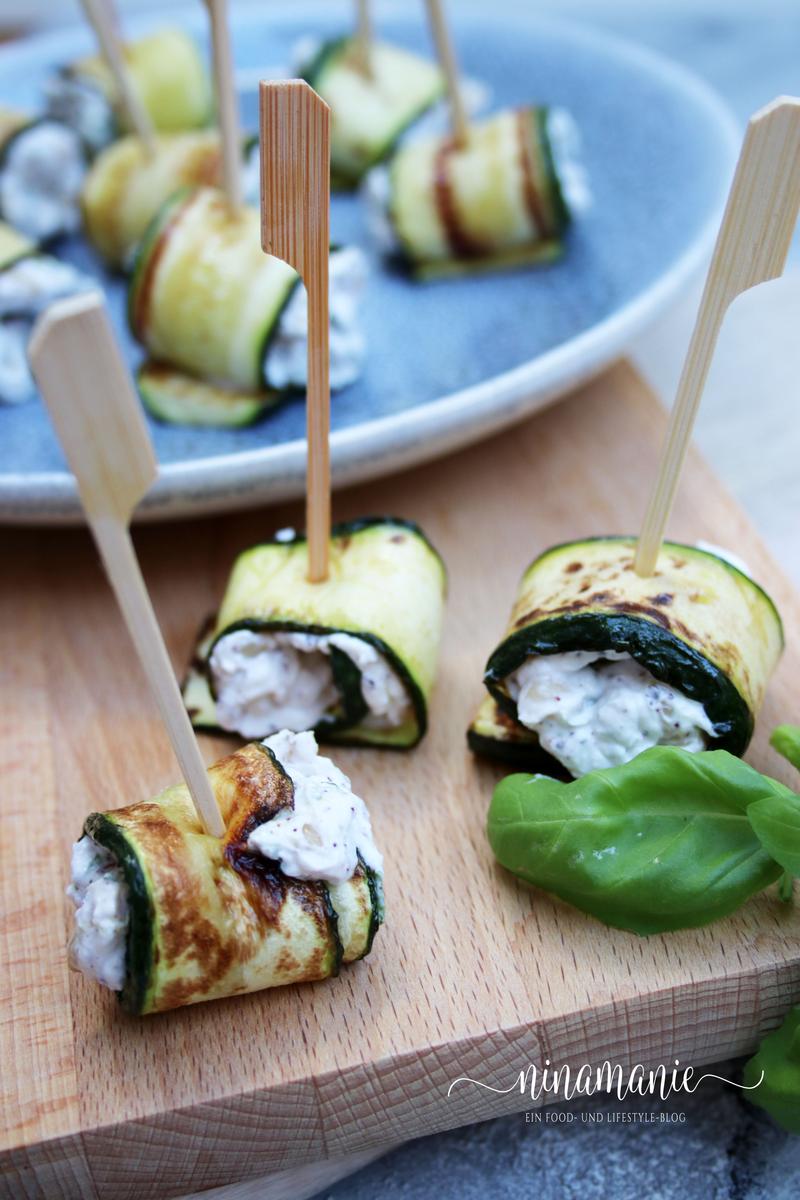 Rezeptbild: Zucchiniröllchen mit Ziegenkäse