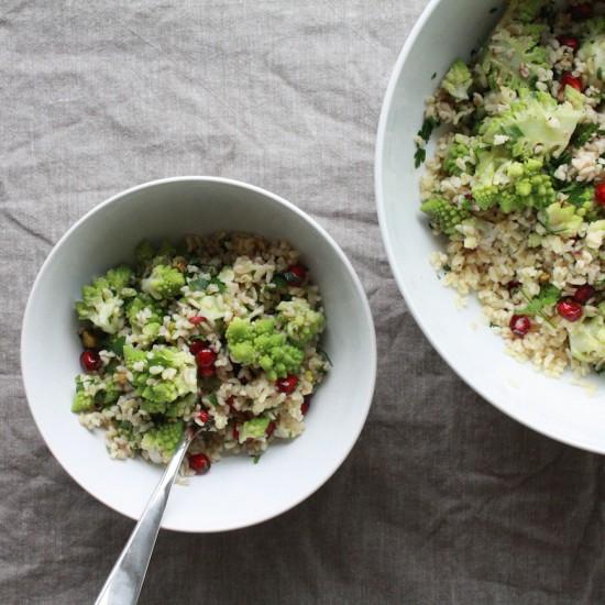 Rezeptbild: Bulgur Salat mit Romaneso und einem Za'atar-Dressing