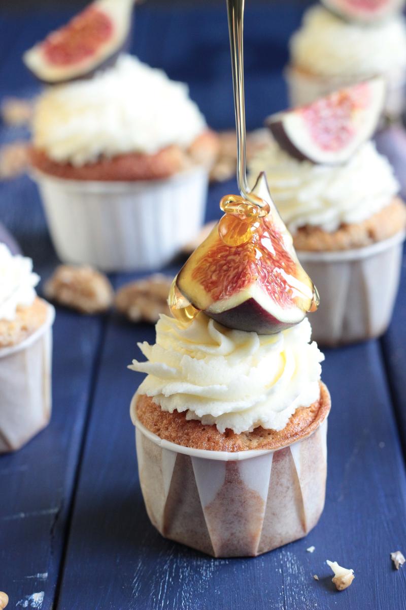Rezeptbild: Feigen-Walnuss-Cupcakes