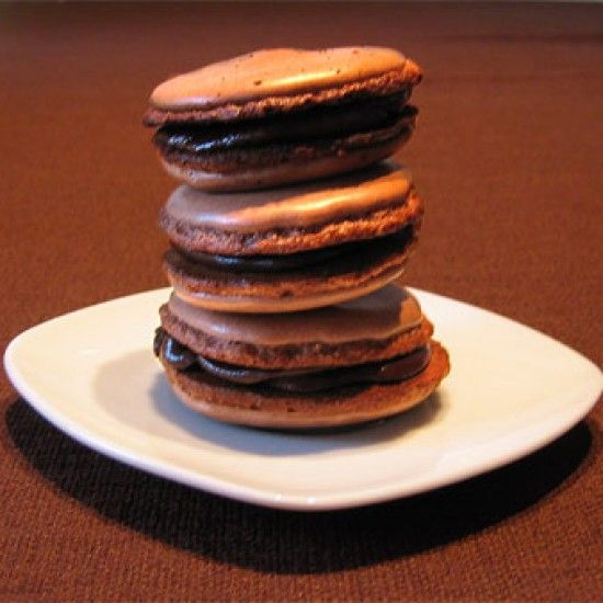 Rezeptbild: Schokoladen-Olivenöl-Macarons