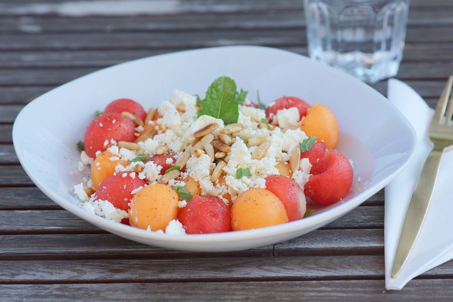 Rezeptbild: Melonensalat mit Feta