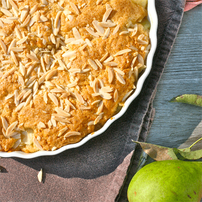 Rezeptbild: Birnen-Cobbler mit Mandeln