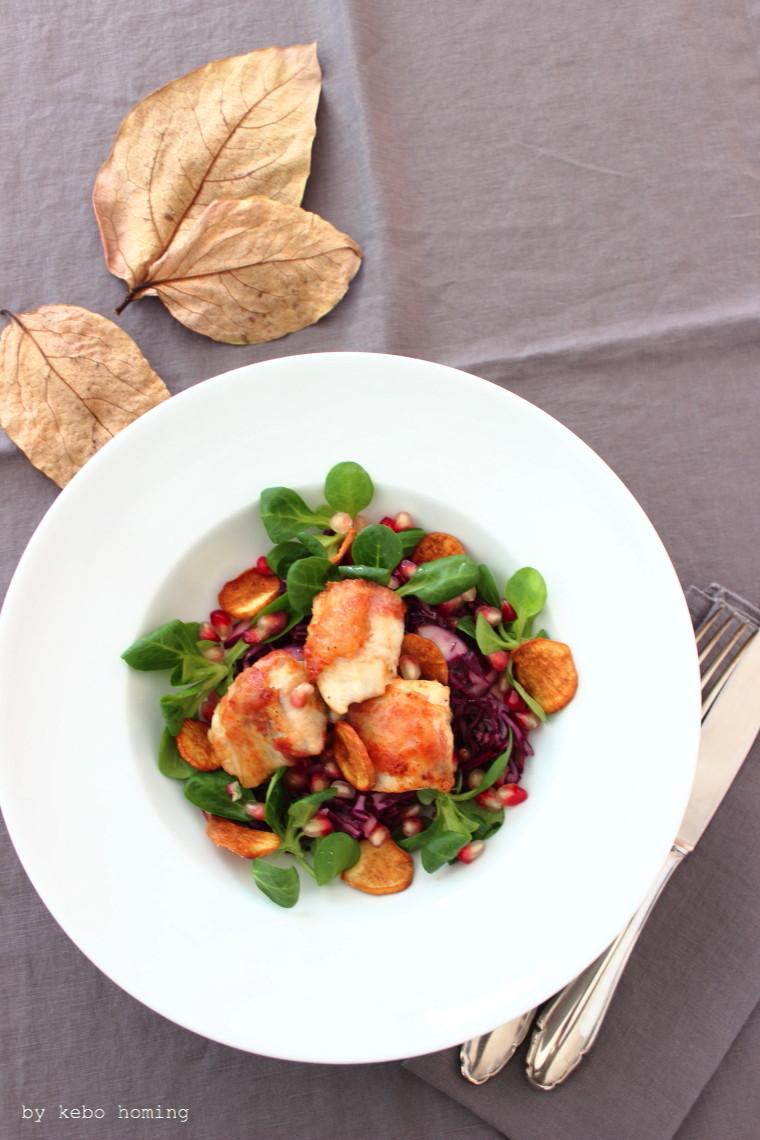 Rezeptbild: Herbstsalat mit "bocconcini di pollo"