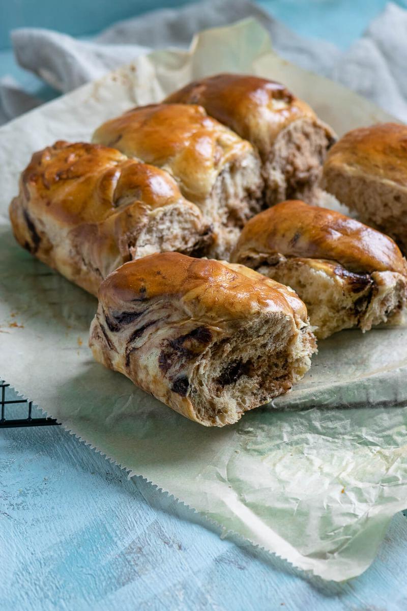 Rezeptbild: Weiche Schoko Brötchen