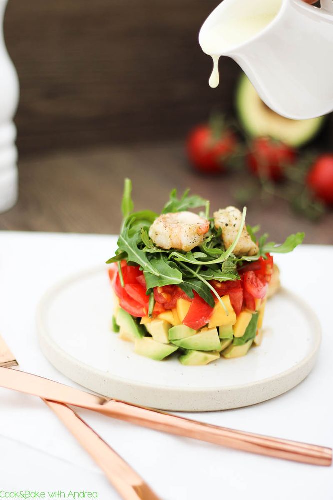 Rezeptbild: Mango-Avocado-Salat mit Garnelen