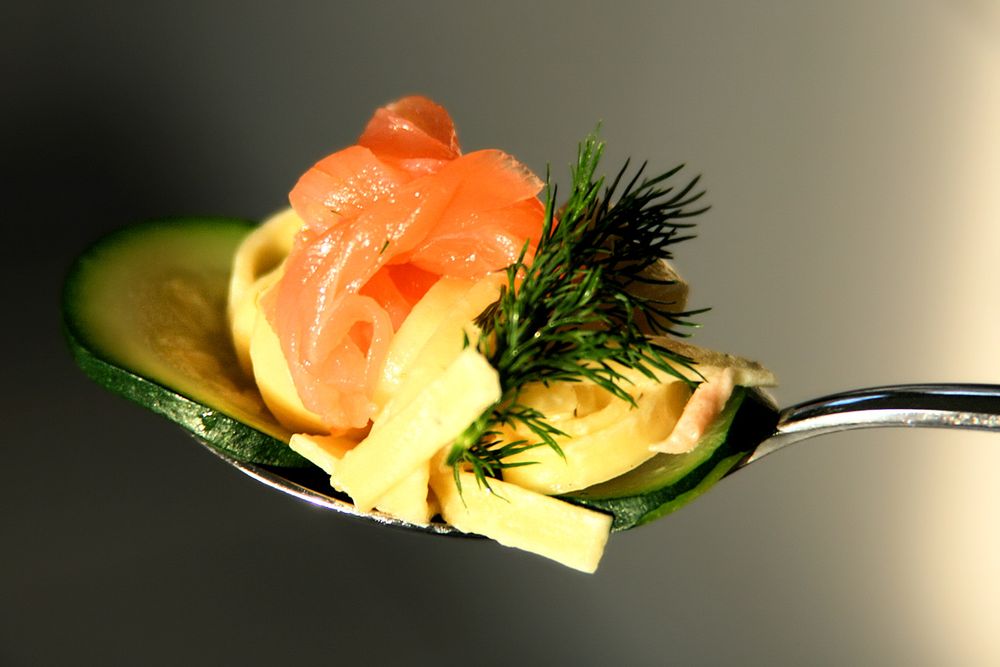 Rezeptbild: Pasta mit Lachs und Zucchini