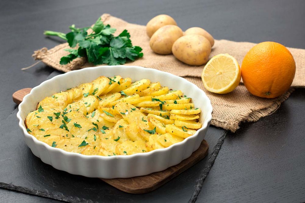 Rezeptbild: Würzige Ofenkartoffeln mit Orangenschale