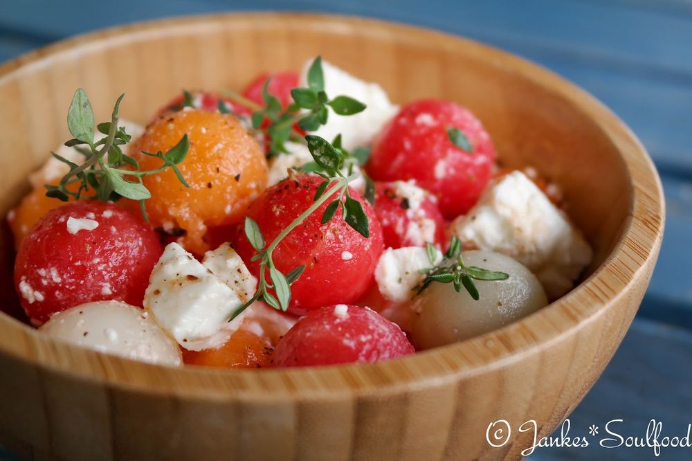 Rezeptbild: Melonensalat mit Feta