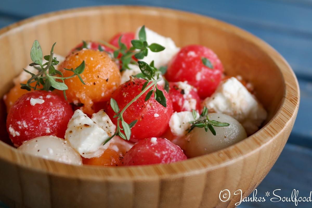 Rezeptbild: Melonensalat mit Feta