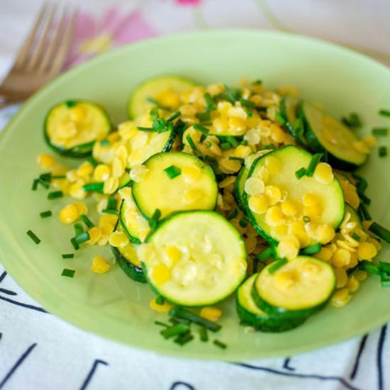 Rezeptbild: Zucchini-Linsen Pfanne