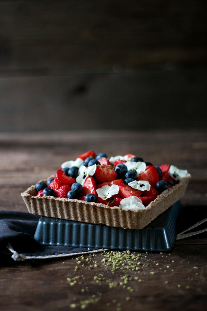 Rezeptbild: Erdbeertarte (glutenfrei, vegan)