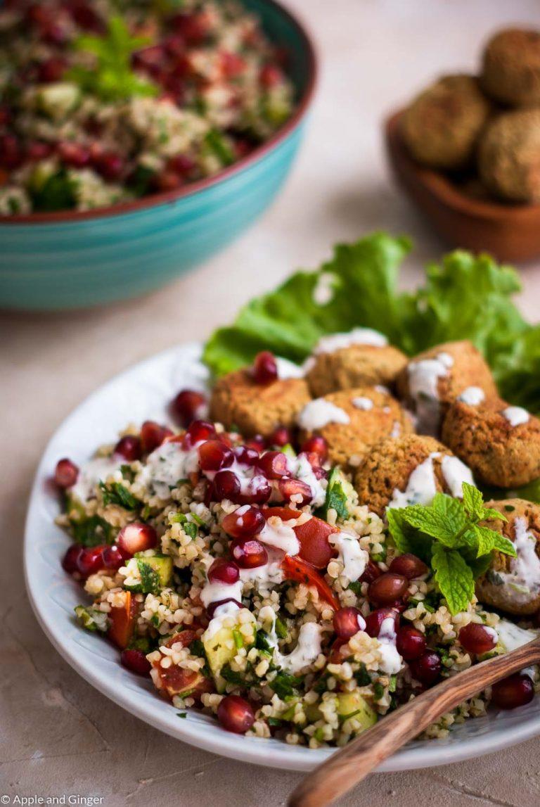 Rezeptbild: Schnelles 30 Minuten Tabouleh mit Falafel
