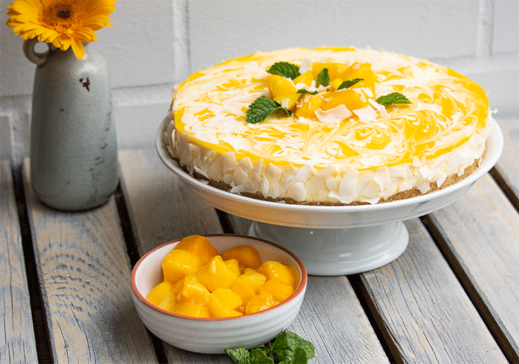 Rezeptbild: Mango Kokos Cheesecake (no bake)