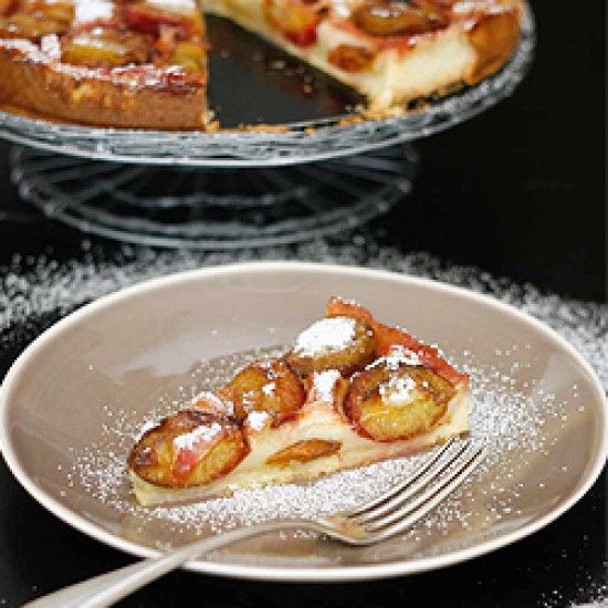 Rezeptbild: Clafoutis Tarte mit Zwetschgen
