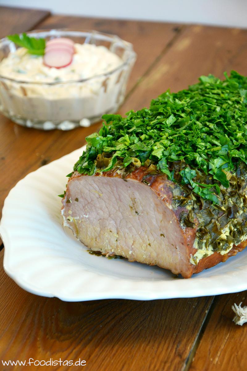 Rezeptbild: Kasseler mit Kräuter-Senf-Kruste
