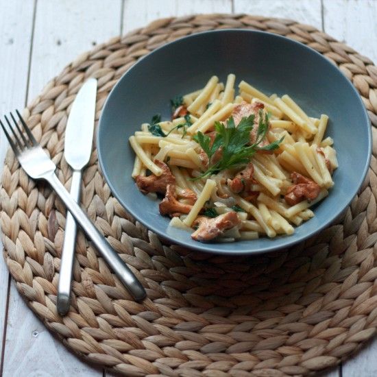 Rezeptbild: Pasta mit frischen Pfifferlingen