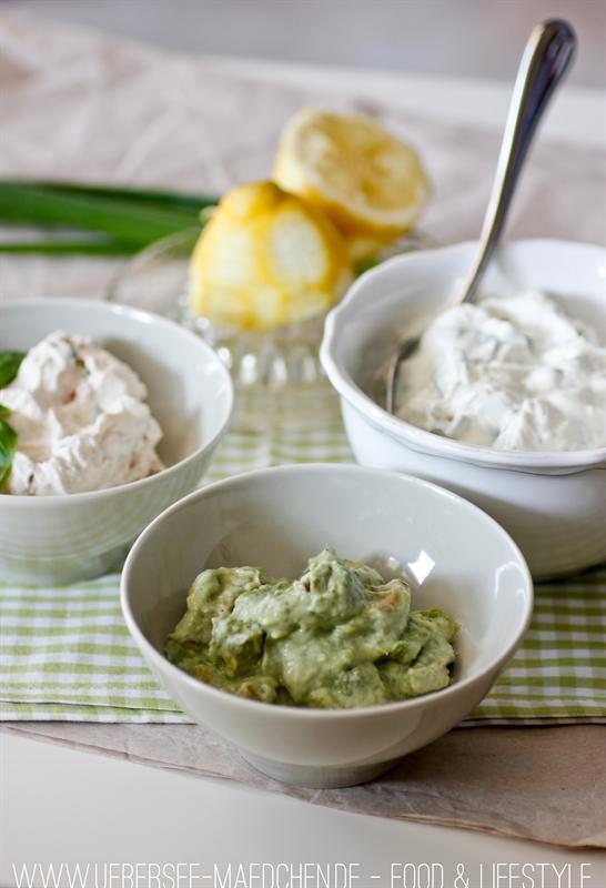 Rezeptbild: Brotaufstriche: Avocado, Frühlingsquark und Tomatencreme