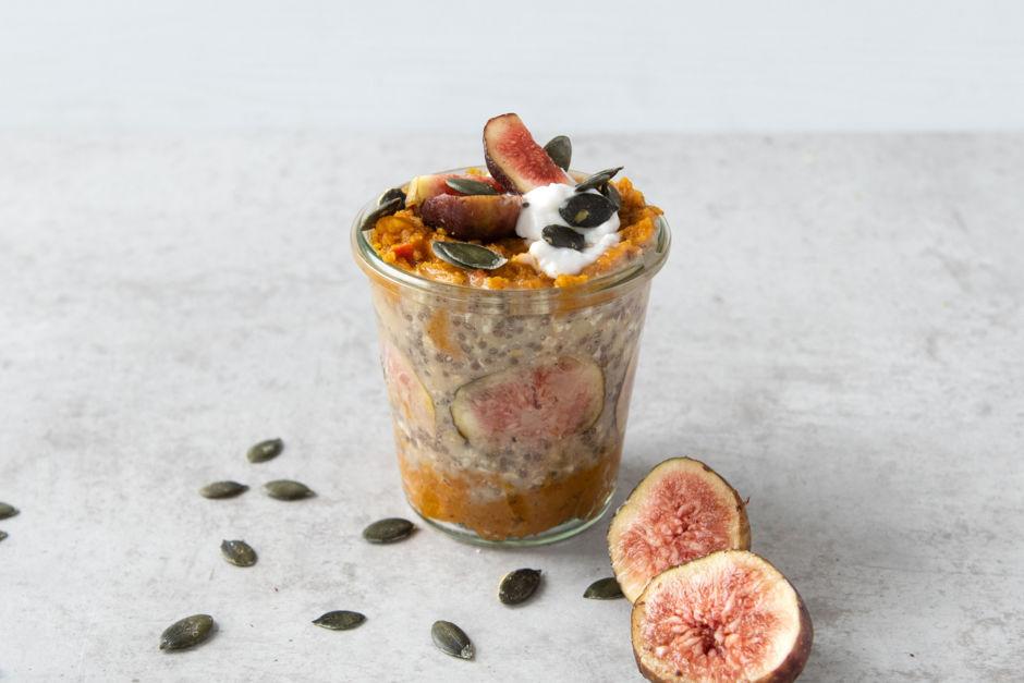 Rezeptbild: Kürbis-Feigen-Overnight Oat