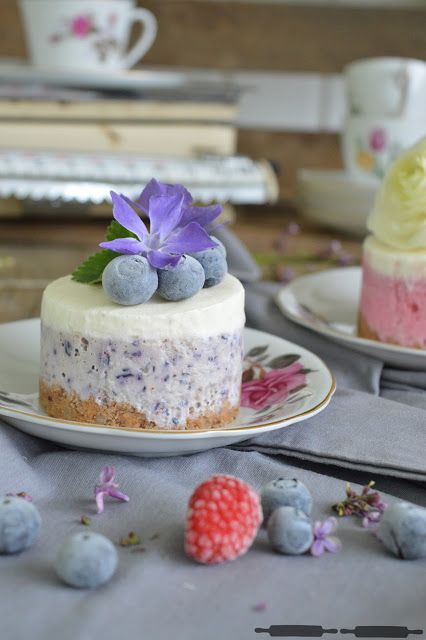 Rezeptbild: No-Bake Cheesecake mit Blaubeeren
