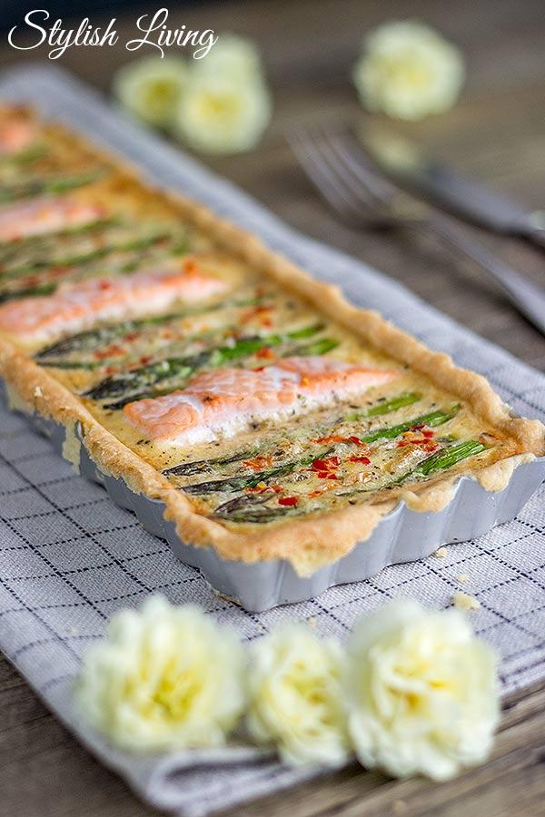 Rezeptbild: Spargel-Lachs-Tarte