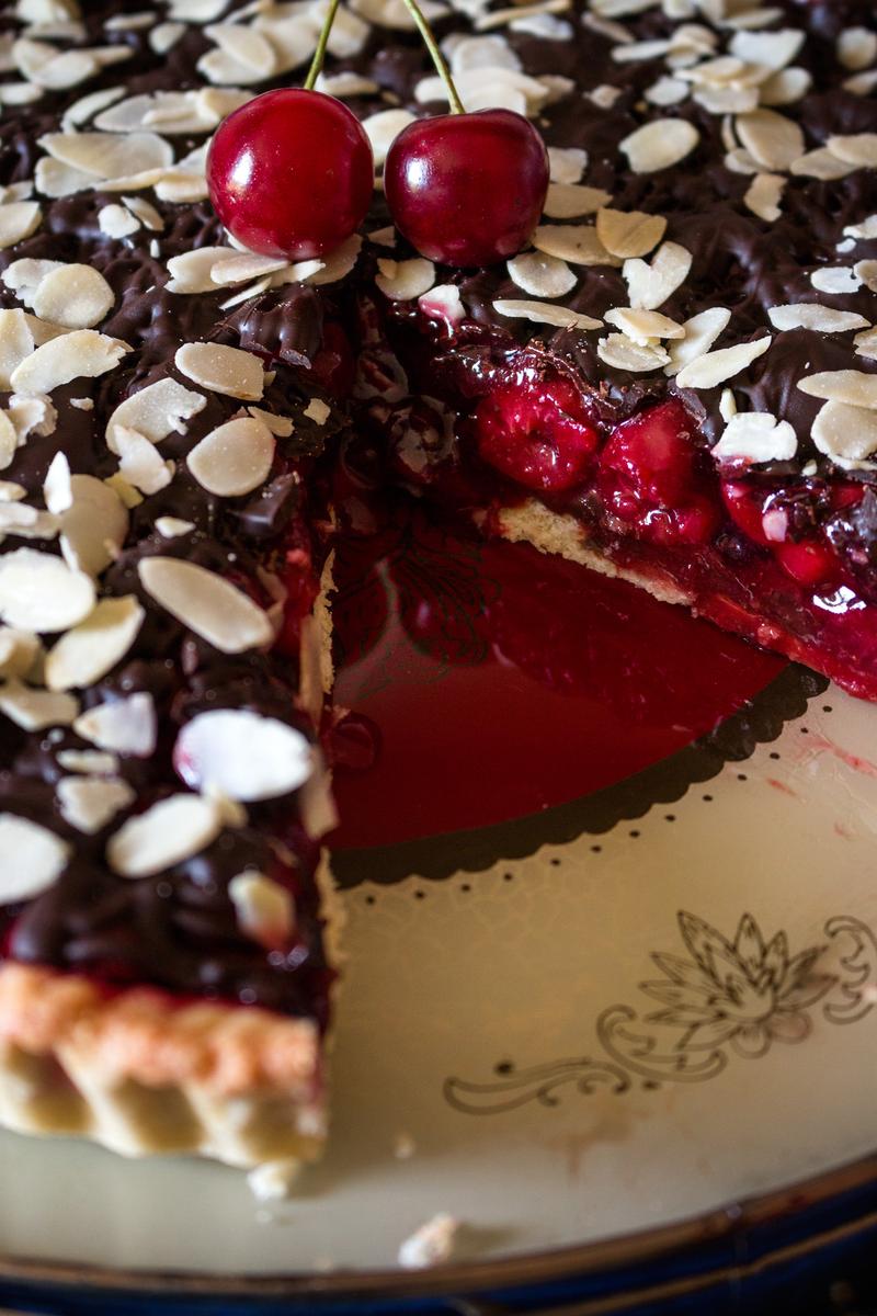 Rezeptbild: Sauerkirschkuchen mit Schokolade