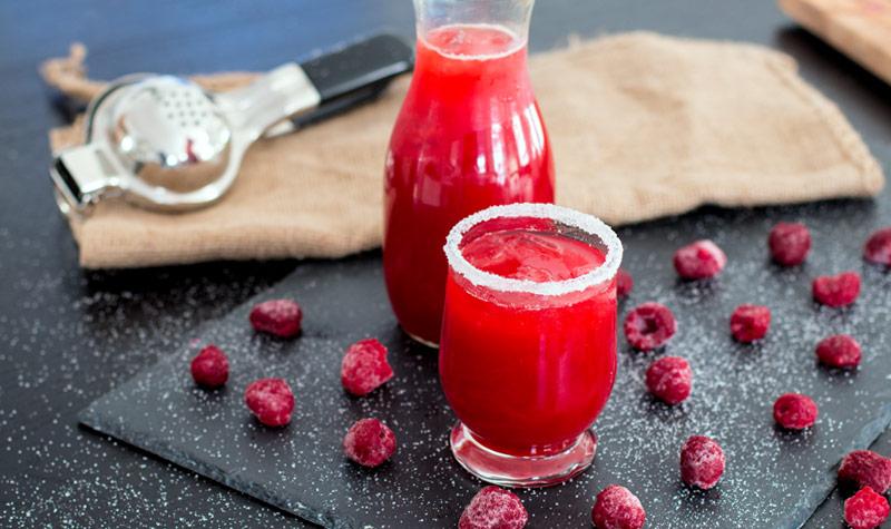 Rezeptbild: Himbeer-Limonade mit Karottenkick