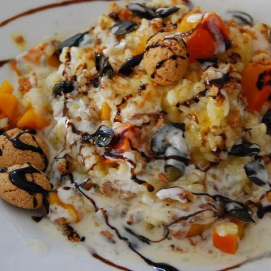 Rezeptbild: Kürbis-Risotto mit Amaretto und Balsamico