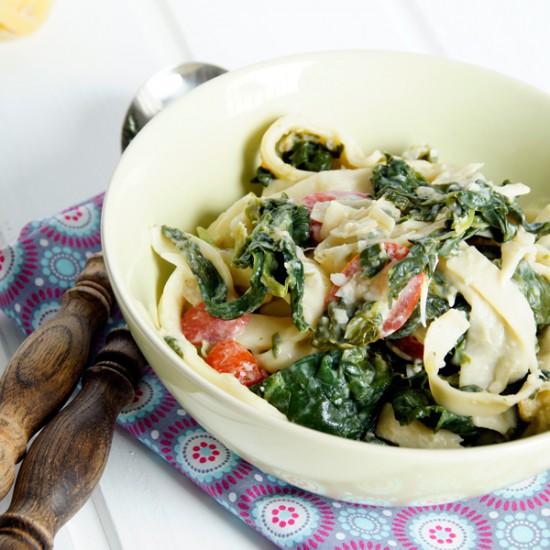 Rezeptbild: Tagliatelle mit Spinat und Gorgonzola