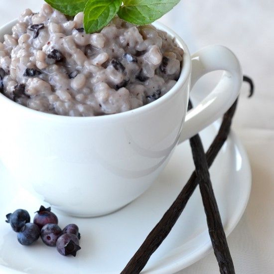 Rezeptbild: Heidelbeer-Vanille-Milchreis