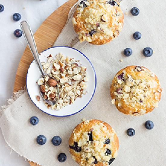 Rezeptbild: Heidelbeer-Nuss-Muffins