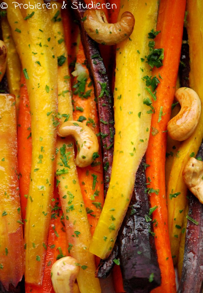 Rezeptbild: Bunte Honig-Rüben mit Cashewnuss