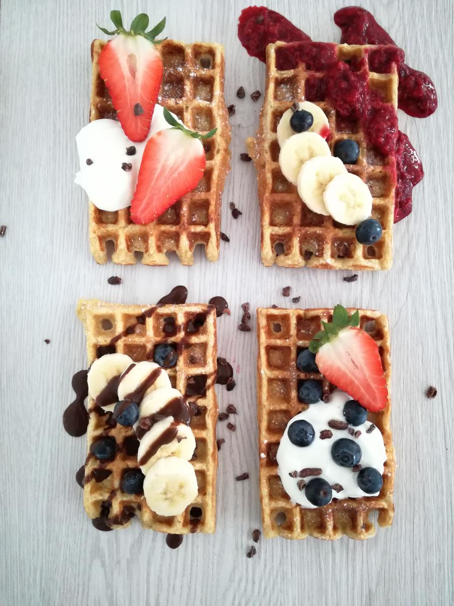 Rezeptbild: Gesunde Vanille-Haferflocken-Waffeln