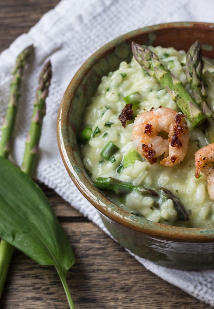 Rezeptbild: Bärlauch-Risotto mit Ziegenkäse