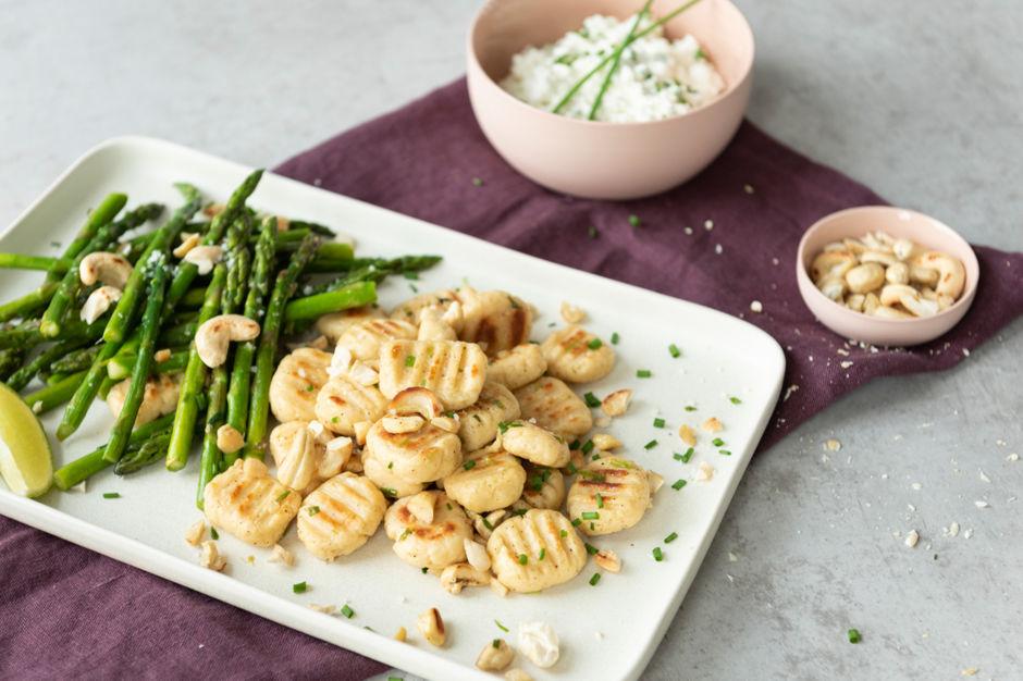 Rezeptbild: Protein-Gnocchi mit Hüttenkäse