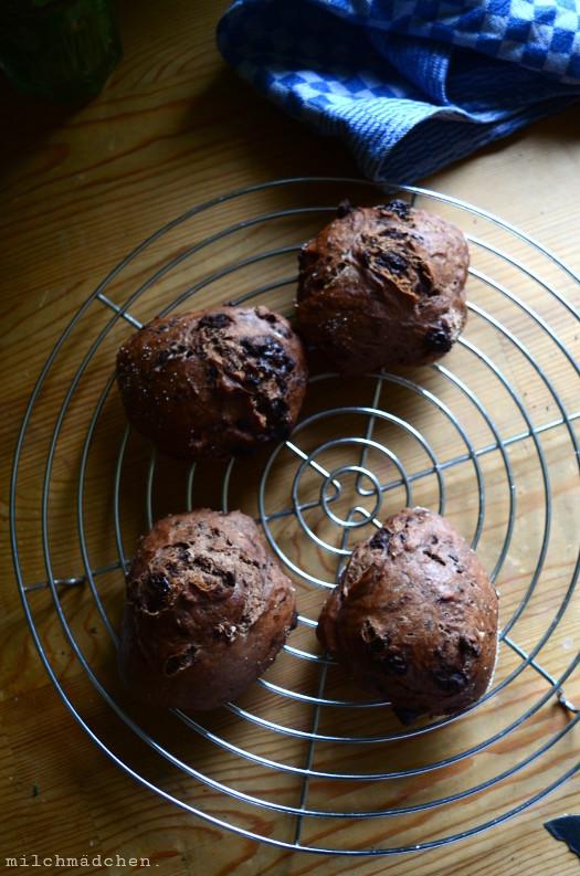 Rezeptbild: Schokobrötchen mit Übernacht-Gare