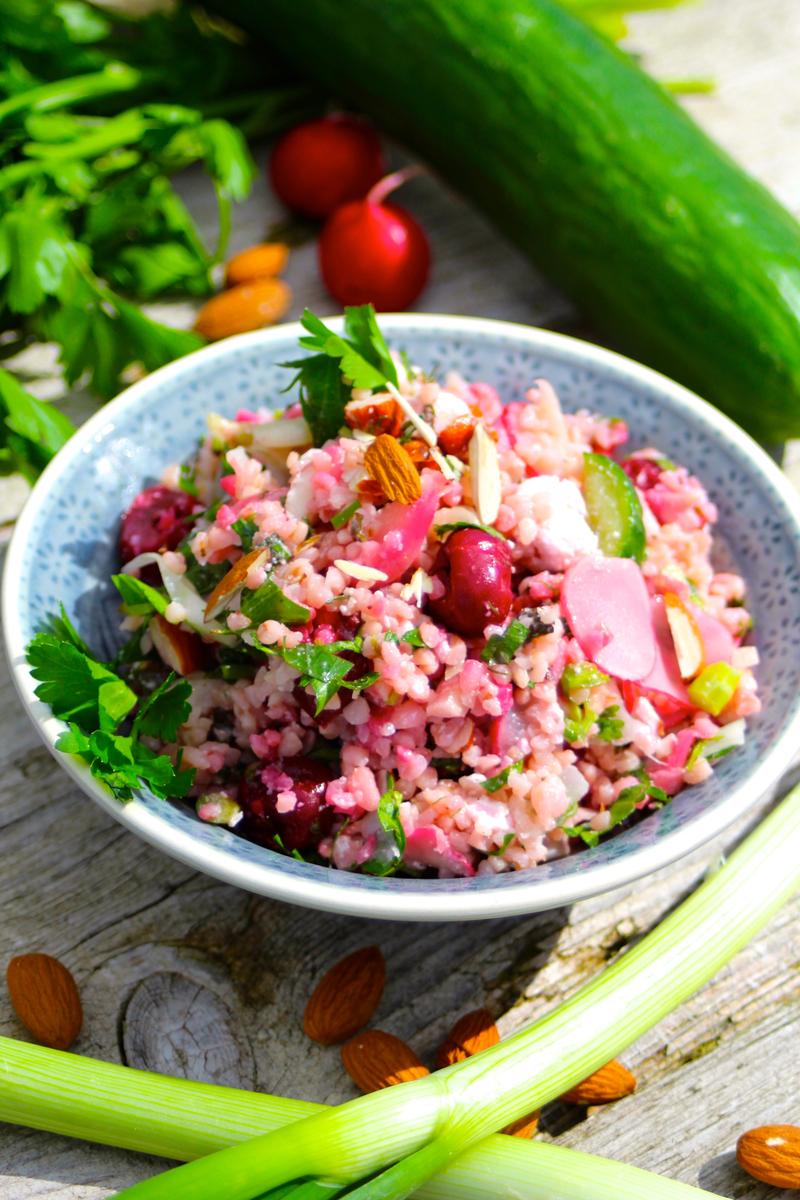 Rezeptbild: Bulgursalat mit Kirschen und Feta